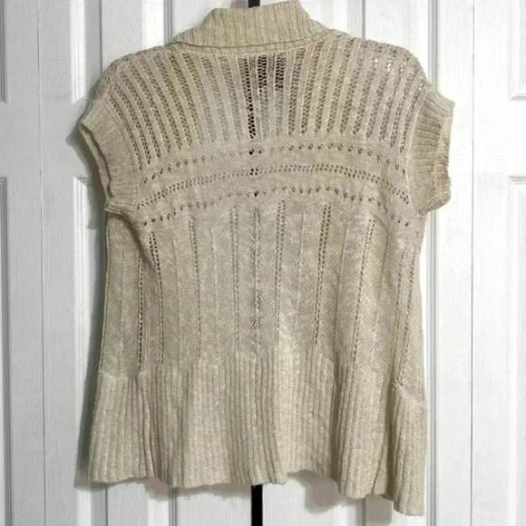Pink Rose beige open cardigan lightweight sweater size Large - Picture 5 of 8